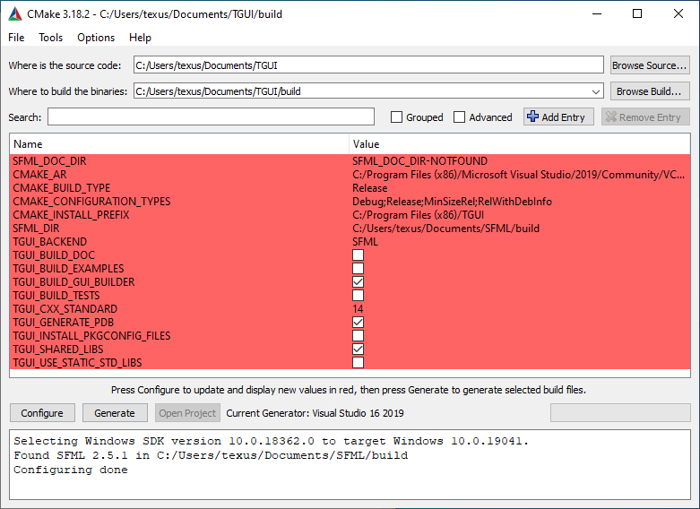 cmake install bin