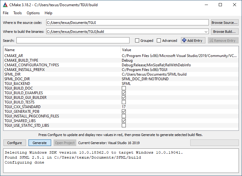 sfml visual studio 2019